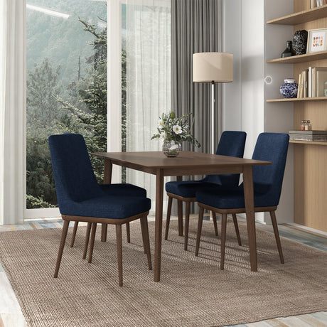 Kate Dark Blue Fabric Dining Chair (Set Of 2) by Ashcroft Furniture at Eve Furniture