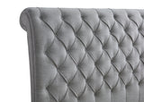 Kate Gray King Upholstered Sleigh Platform Bed by Crown Mark at Eve Furniture