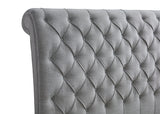Kate Gray Queen Upholstered Sleigh Platform Bed by Crown Mark at Eve Furniture