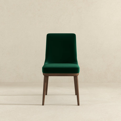 Kate Green Velvet Solid Wood Dining Chair (Set Of 2) by Ashcroft Imports at Eve Furniture