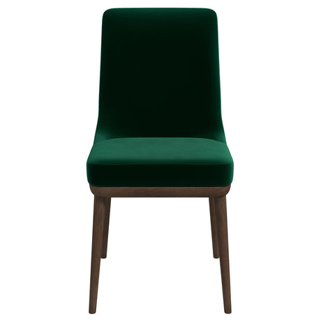 Kate Green Velvet Solid Wood Dining Chair (Set Of 2) by Ashcroft Imports at Eve Furniture