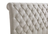 Kate Light Gray Tweed King Sleigh Platform Bed by Crown Mark at Eve Furniture