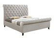 Kate Light Gray Tweed King Sleigh Platform Bed by Crown Mark at Eve Furniture