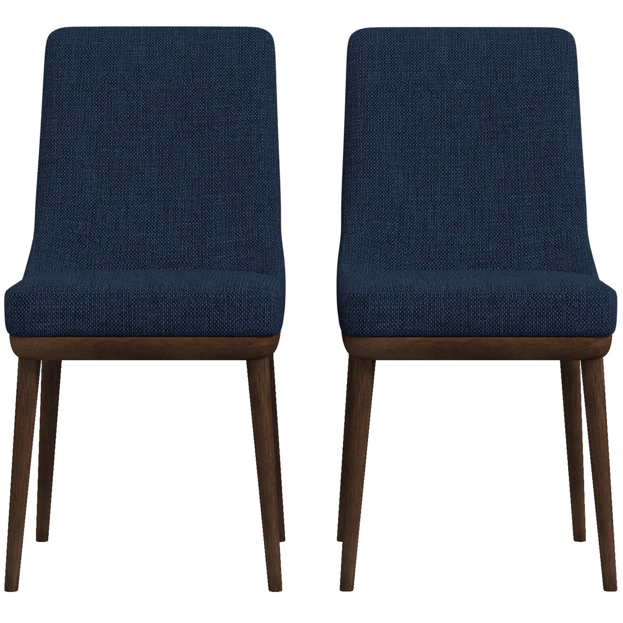 Kate Mid-Century Modern Dining Chair (Set of 2) Blue Polyester Blend