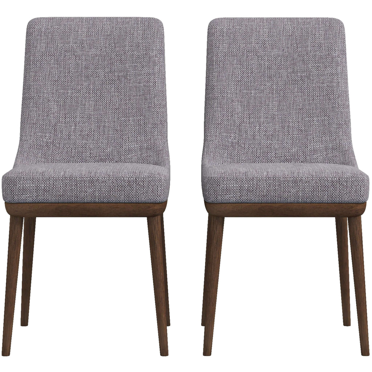 Kate Mid-Century Modern Dining Chair (Set of 2) Cream Polyester Blend