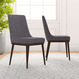 Kate Mid-Century Modern Dining Chair (Set of 2) Cream Polyester Blend