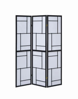 Katerina Black/White 3-Panel Folding Floor Screen by Coaster at Eve Furniture