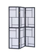 Katerina Black/White 3-Panel Folding Floor Screen by Coaster at Eve Furniture