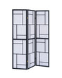 Katerina Black/White 3-Panel Folding Floor Screen by Coaster at Eve Furniture