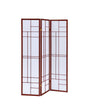 Katerina White/Cherry 3-Panel Folding Floor Screen by Coaster at Eve Furniture