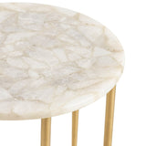 Katherine Gold/White Accent Table by Crestview at Eve Furniture