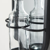 Katherine Wall Mounted Mirror w Glass Bottle for Botanicals or Floral by Mercana at Eve Furniture