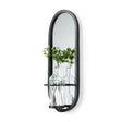 Katherine Wall Mounted Mirror w Glass Bottle for Botanicals or Floral by Mercana at Eve Furniture