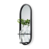 Katherine Wall Mounted Mirror w Glass Bottle for Botanicals or Floral by Mercana at Eve Furniture