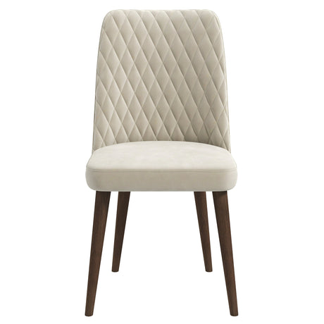Katie Beige Velvet Dining Chair (Set Of 2) by Ashcroft Imports at Eve Furniture