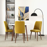 Katie Gold Velvet Dining Chair (Set Of 2) by Ashcroft Imports at Eve Furniture