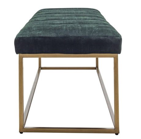 Katie Leather Bench Green by Moe's Home at Eve Furniture