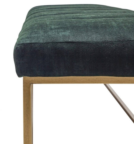 Katie Leather Bench Green by Moe's Home at Eve Furniture