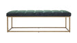 Katie Leather Bench Green by Moe's Home at Eve Furniture