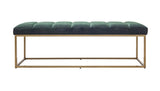 Katie Leather Bench Green by Moe's Home at Eve Furniture