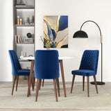 Katie Navy Blue Velvet Dining Chair (Set Of 2) by Ashcroft Furniture at Eve Furniture