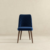 Katie Navy Blue Velvet Dining Chair (Set Of 2) by Ashcroft Furniture at Eve Furniture