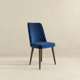 Katie Navy Blue Velvet Dining Chair (Set Of 2) by Ashcroft Furniture at Eve Furniture