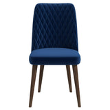 Katie Navy Blue Velvet Dining Chair (Set Of 2) by Ashcroft Furniture at Eve Furniture