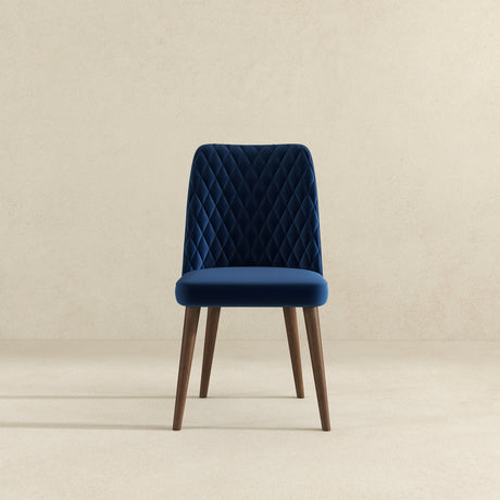 Katie Navy Blue Velvet Dining Chair (Set Of 2) by Ashcroft Imports at Eve Furniture
