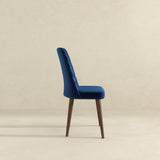 Katie Navy Blue Velvet Dining Chair (Set Of 2) by Ashcroft Imports at Eve Furniture