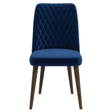 Katie Navy Blue Velvet Dining Chair (Set Of 2) by Ashcroft Imports at Eve Furniture