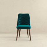 Katie Teal Velvet Dining Chair (Set Of 2) by Ashcroft Furniture at Eve Furniture