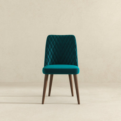 Katie Teal Velvet Dining Chair (Set Of 2) by Ashcroft Furniture at Eve Furniture