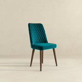 Katie Teal Velvet Dining Chair (Set Of 2) by Ashcroft Furniture at Eve Furniture