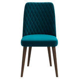 Katie Teal Velvet Dining Chair (Set Of 2) by Ashcroft Furniture at Eve Furniture