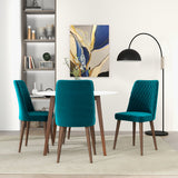 Katie Teal Velvet Dining Chair (Set Of 2) by Ashcroft Imports at Eve Furniture