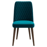 Katie Teal Velvet Dining Chair (Set Of 2) by Ashcroft Imports at Eve Furniture