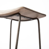 Katniss 26" Total Height Cream Fabric Seat Gold Metal Frame Counter Stool by Mercana at Eve Furniture