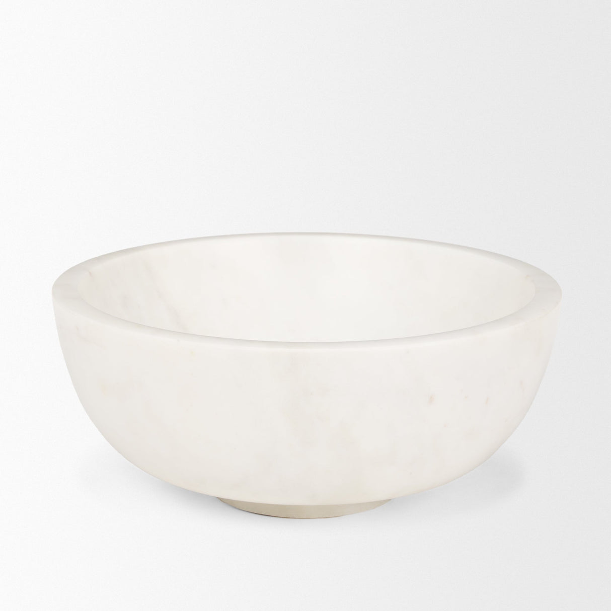 Katora Large Premium Solid White Marble Bowl by Mercana at Eve Furniture