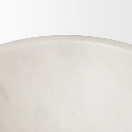Katora Large Premium Solid White Marble Bowl by Mercana at Eve Furniture
