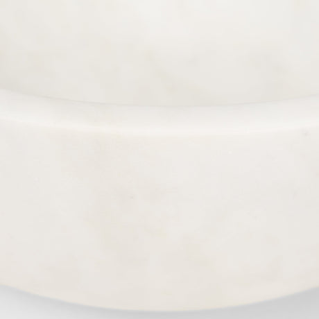 Katora Large Premium Solid White Marble Bowl by Mercana at Eve Furniture