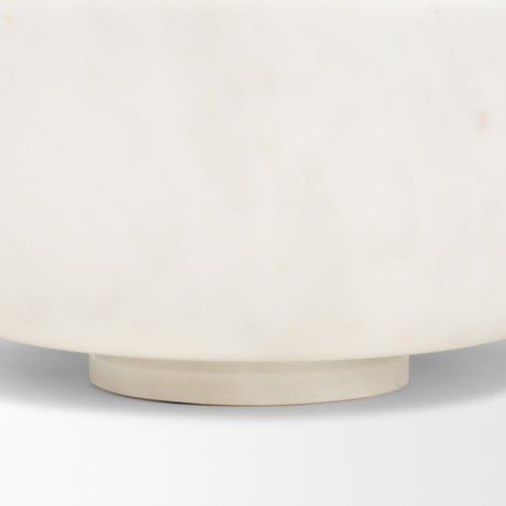 Katora Large Premium Solid White Marble Bowl by Mercana at Eve Furniture