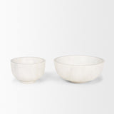 Katora Large Premium Solid White Marble Bowl by Mercana at Eve Furniture