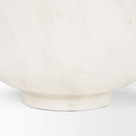 Katora Small Premium Solid White Marble Bowl by Mercana at Eve Furniture