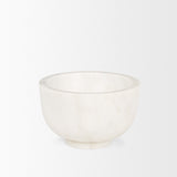 Katora Small Premium Solid White Marble Bowl by Mercana at Eve Furniture