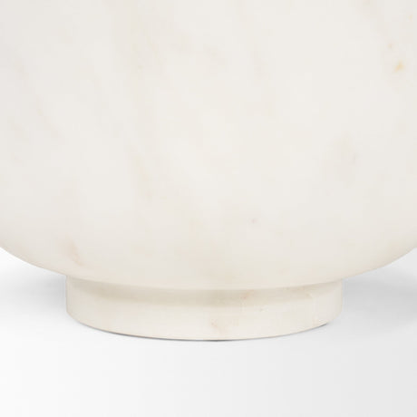 Katora Small Premium Solid White Marble Bowl by Mercana at Eve Furniture