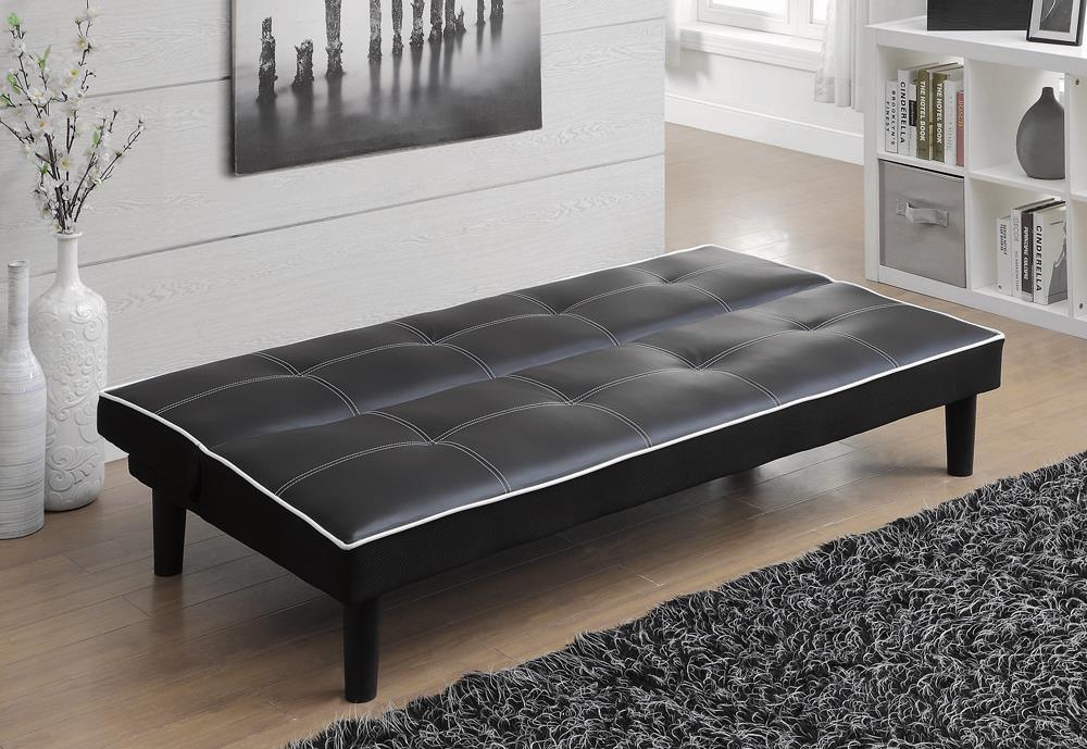 Katrina Black Tufted Upholstered Sofa Bed by Coaster at Eve Furniture