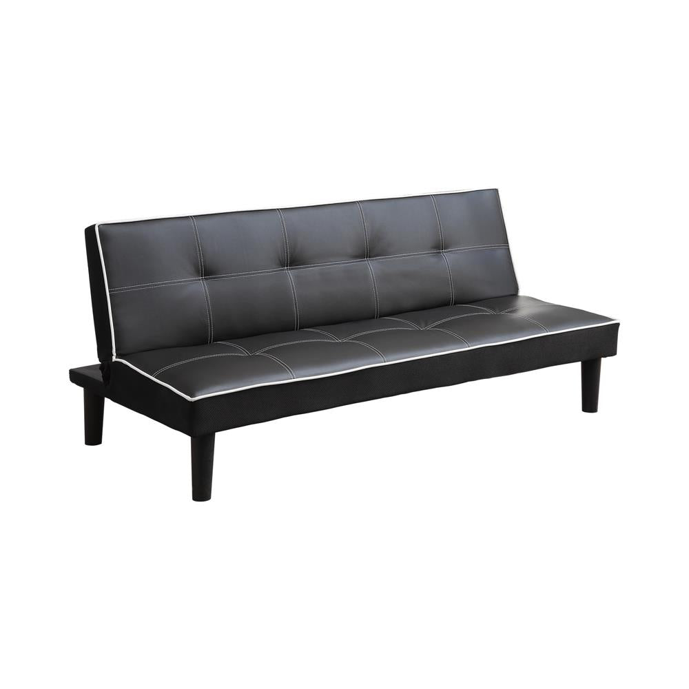 Katrina Tufted Upholstered Sofa Bed Black