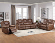 Katrine Brown 3-Piece Manual Reclining Set by Steve Silver at Eve Furniture