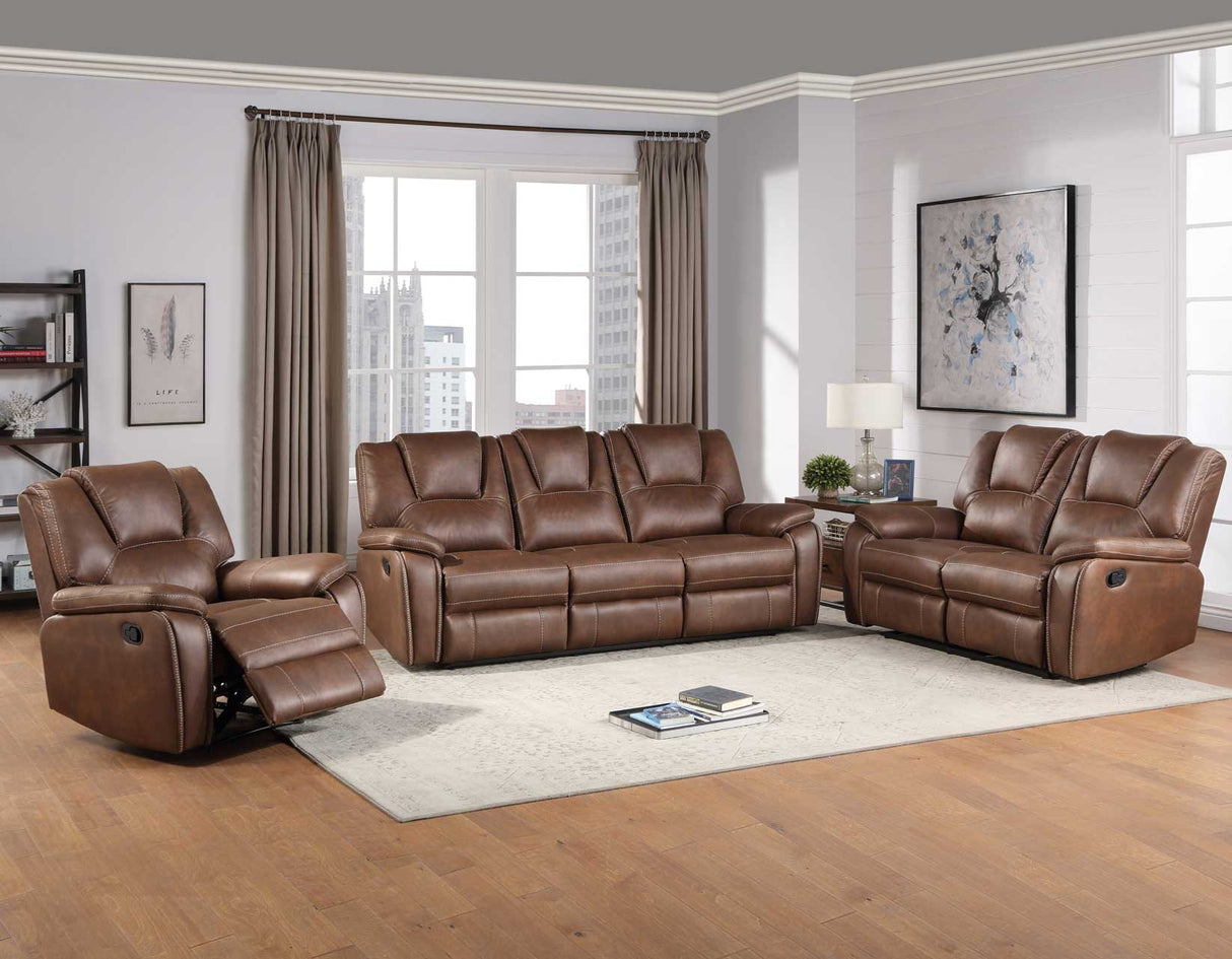 Katrine Brown 3-Piece Manual Reclining Set by Steve Silver at Eve Furniture